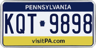 PA license plate KQT9898