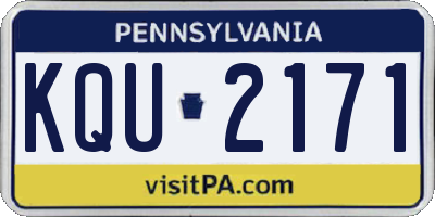 PA license plate KQU2171