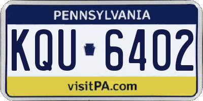PA license plate KQU6402