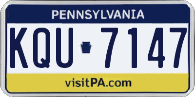PA license plate KQU7147