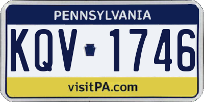 PA license plate KQV1746