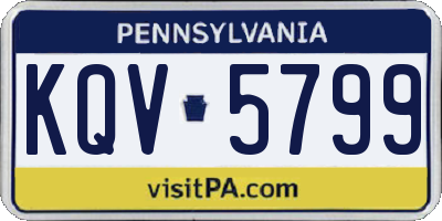 PA license plate KQV5799