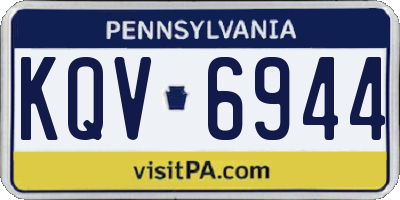 PA license plate KQV6944