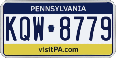 PA license plate KQW8779