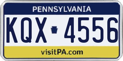 PA license plate KQX4556