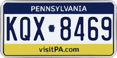 PA license plate KQX8469