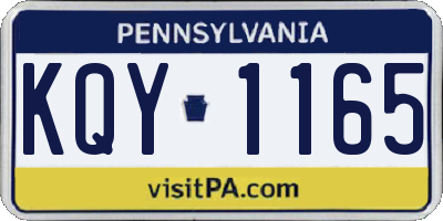 PA license plate KQY1165