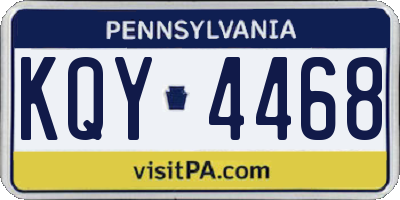 PA license plate KQY4468