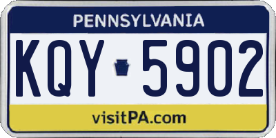 PA license plate KQY5902