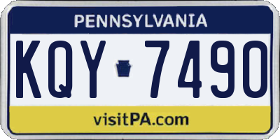 PA license plate KQY7490