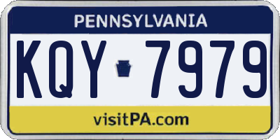 PA license plate KQY7979