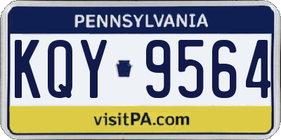 PA license plate KQY9564