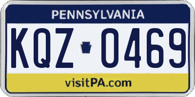 PA license plate KQZ0469