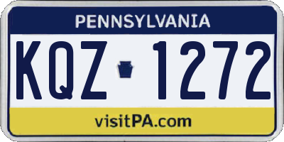 PA license plate KQZ1272