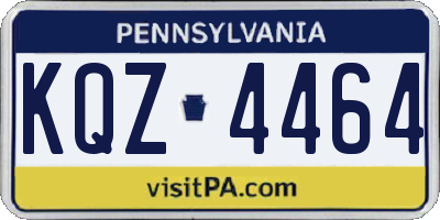 PA license plate KQZ4464