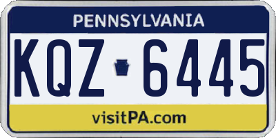 PA license plate KQZ6445