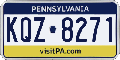 PA license plate KQZ8271