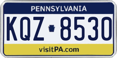 PA license plate KQZ8530
