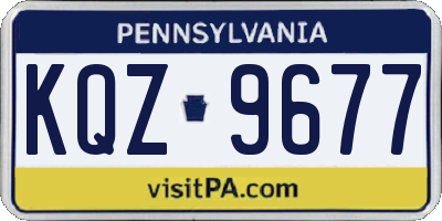 PA license plate KQZ9677