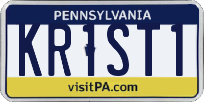 PA license plate KR1ST1