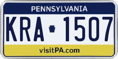 PA license plate KRA1507