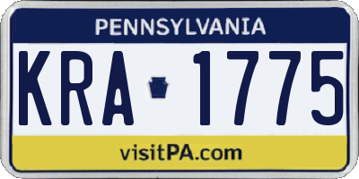 PA license plate KRA1775