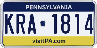 PA license plate KRA1814