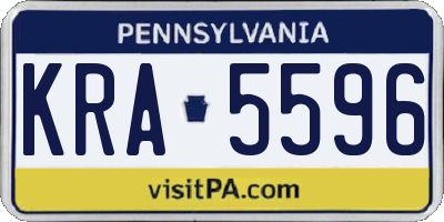 PA license plate KRA5596