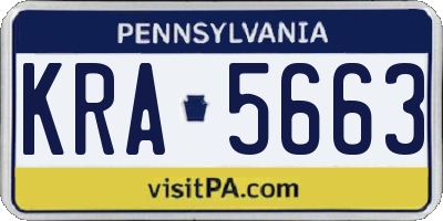 PA license plate KRA5663
