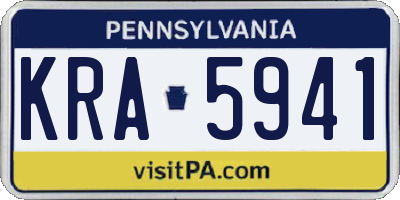 PA license plate KRA5941