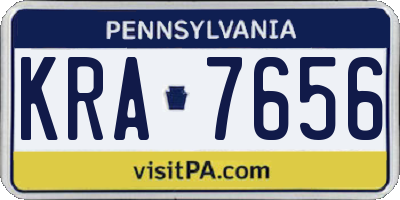 PA license plate KRA7656