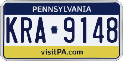 PA license plate KRA9148