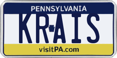 PA license plate KRAIS