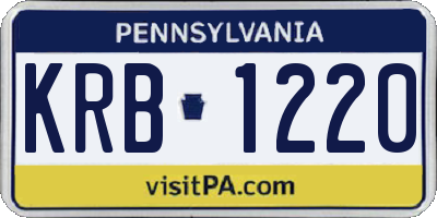 PA license plate KRB1220