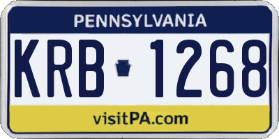 PA license plate KRB1268