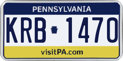 PA license plate KRB1470