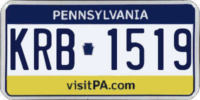 PA license plate KRB1519