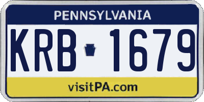 PA license plate KRB1679