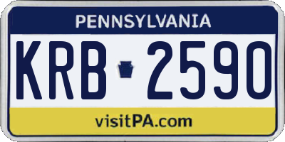 PA license plate KRB2590