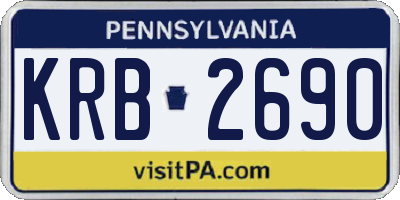 PA license plate KRB2690