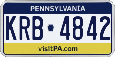 PA license plate KRB4842