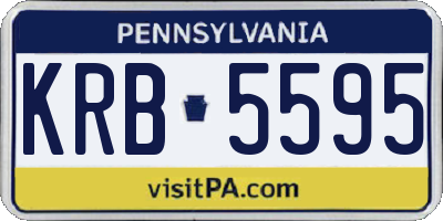 PA license plate KRB5595