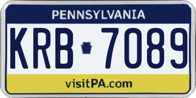 PA license plate KRB7089