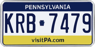PA license plate KRB7479