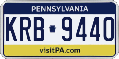 PA license plate KRB9440