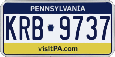 PA license plate KRB9737