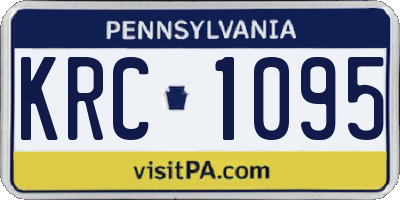 PA license plate KRC1095