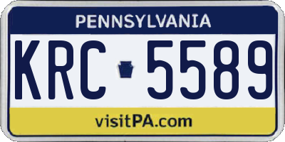 PA license plate KRC5589
