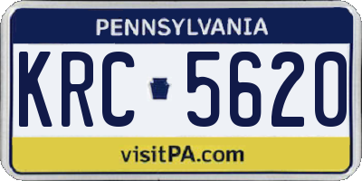 PA license plate KRC5620