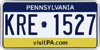 PA license plate KRE1527